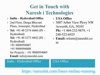 LINUX ONLINE TRAINING NareshIT | PPTX