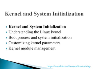 LINUX ONLINE TRAINING NareshIT | PPTX