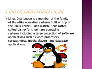 Linux operating system | PPTX