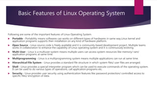 Linux operating system - Overview | PPTX