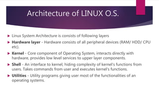 Linux operating system - Overview | PPTX