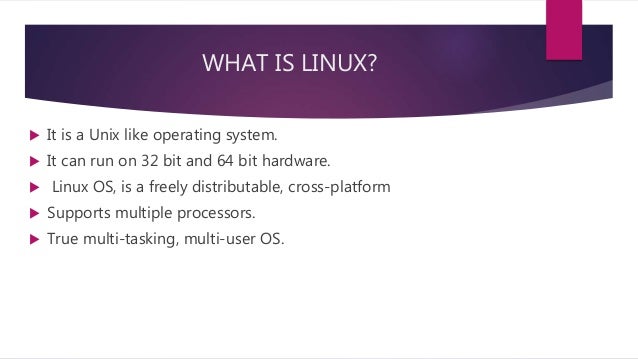 Linux operating system - Overview