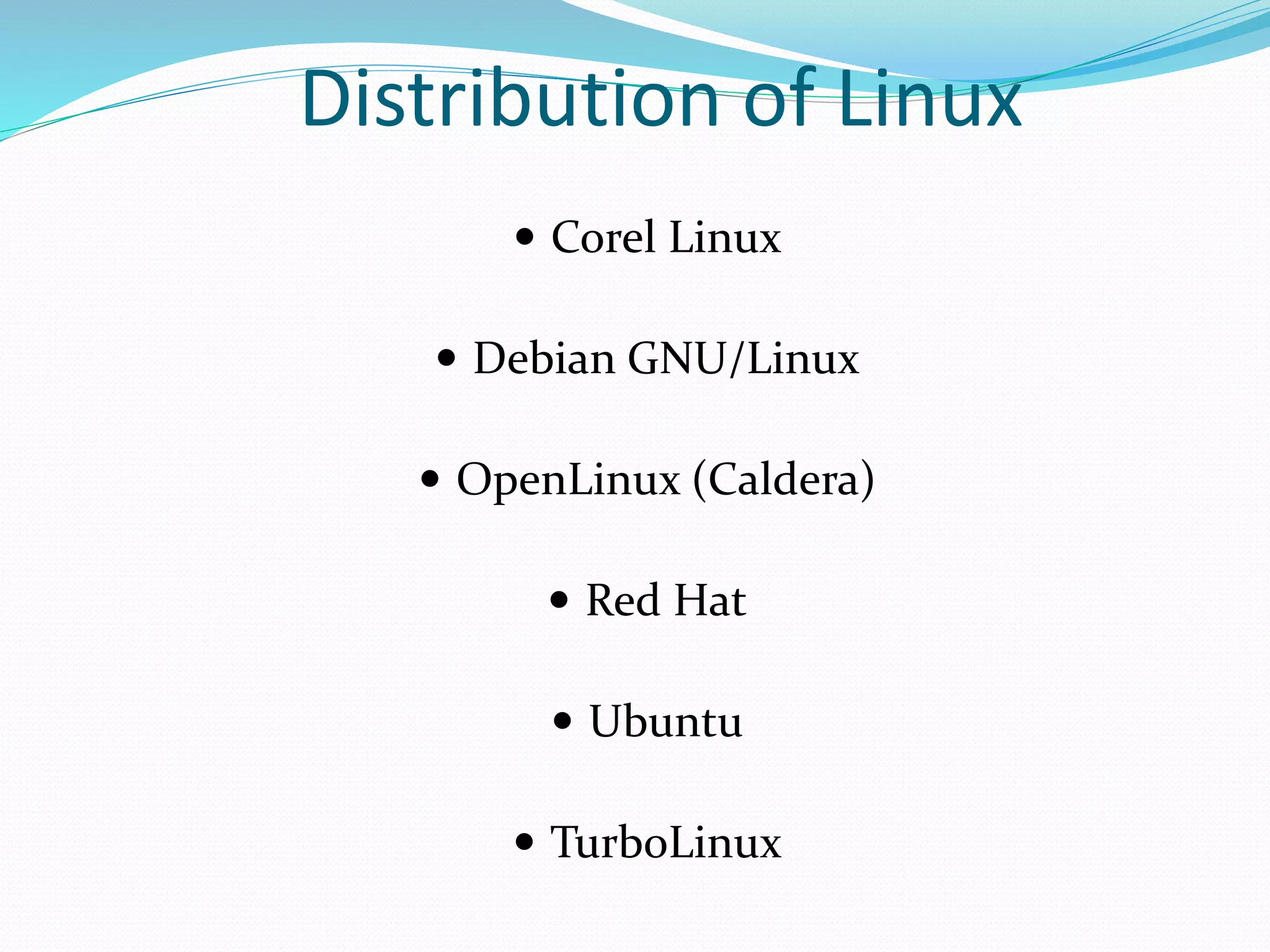 Linux operating system ppt | PPTX | Operating Systems | Computer ...