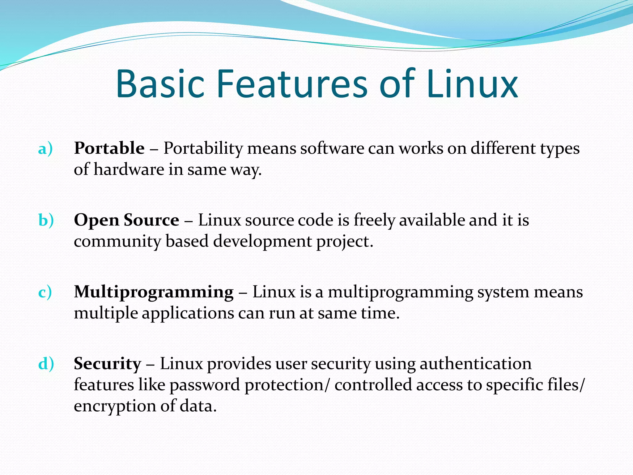 Linux operating system ppt | PPTX | Operating Systems | Computer ...
