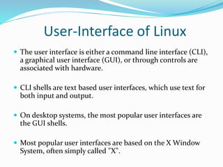 Linux operating system ppt | PPTX | Operating Systems | Computer ...