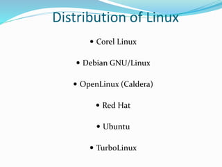 Linux operating system ppt | PPT
