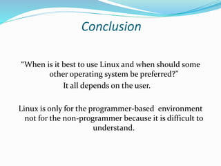 Linux operating system ppt | PPTX | Operating Systems | Computer ...
