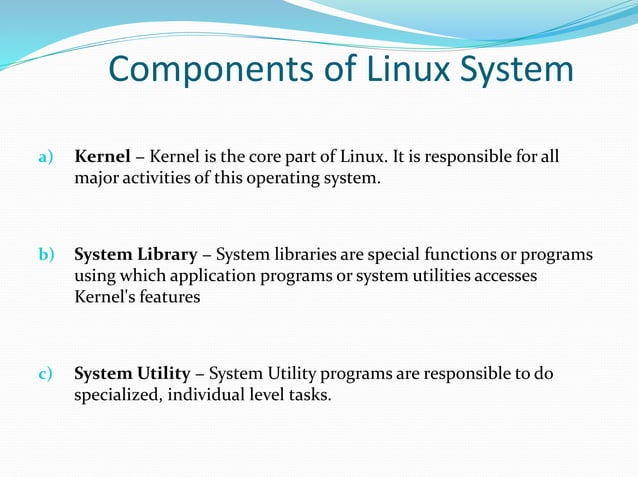 Linux operating system ppt