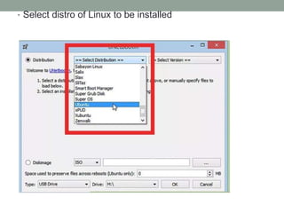 Linux operating systems and Bootable Pendrive | PPTX