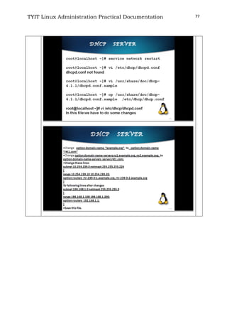 TYIT Linux Administration Practical Documentation 77
 