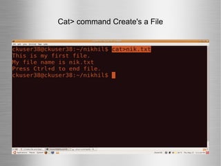 Cat> command Create's a File 