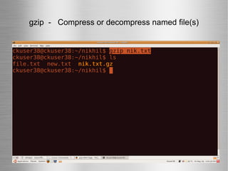 gzip  -  Compress or decompress named file(s)‏ 