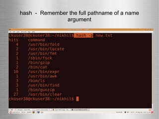 hash  -  Remember the full pathname of a name argument 