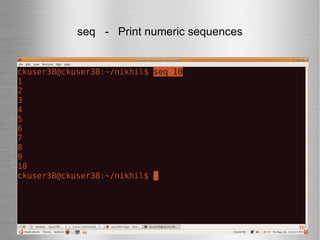 seq  -  Print numeric sequences 
