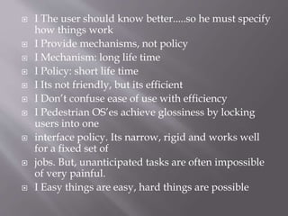 Linux principles and philosophy | PPTX