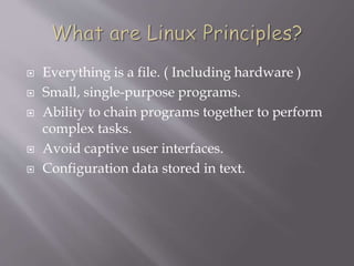 Linux principles and philosophy | PPTX