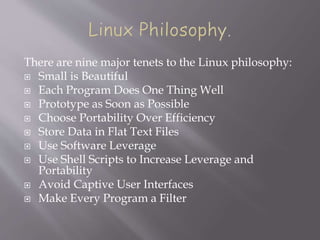 Linux principles and philosophy | PPTX