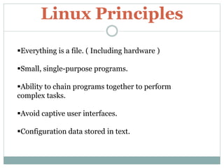 Linux principles and philosophy | PPTX