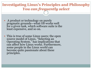 Linux principles and philosophy | PPTX