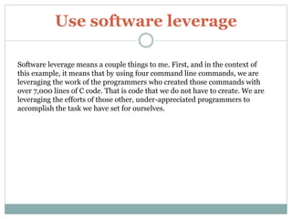 Linux principles and philosophy | PPTX