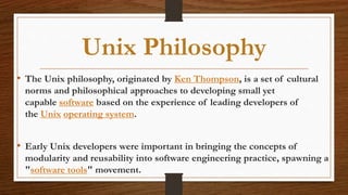 Linux principles and philosophy | PPTX