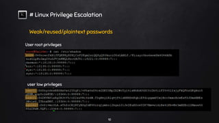 Linux privilege escalation | PPTX