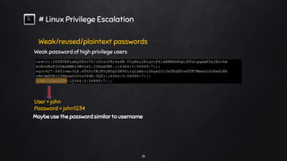 Linux privilege escalation | PPTX