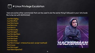 Linux privilege escalation | PPTX