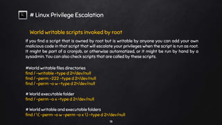Linux privilege escalation | PPTX