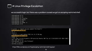 Linux privilege escalation | PPTX