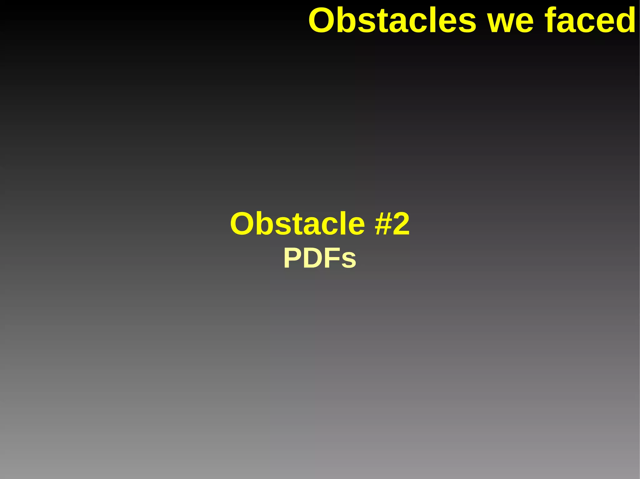 Simple on the patron end . . . 