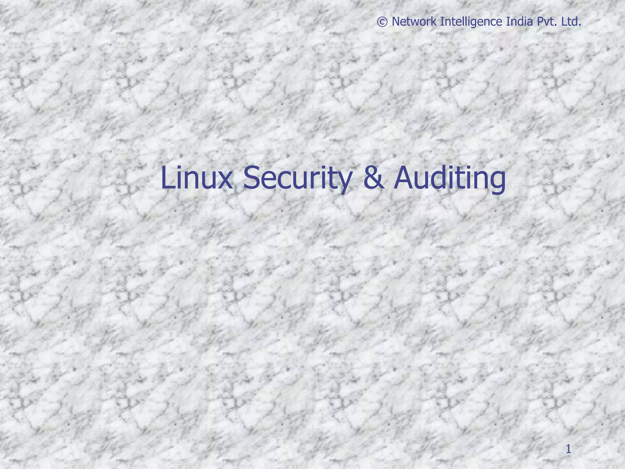 Linux Security | PPT