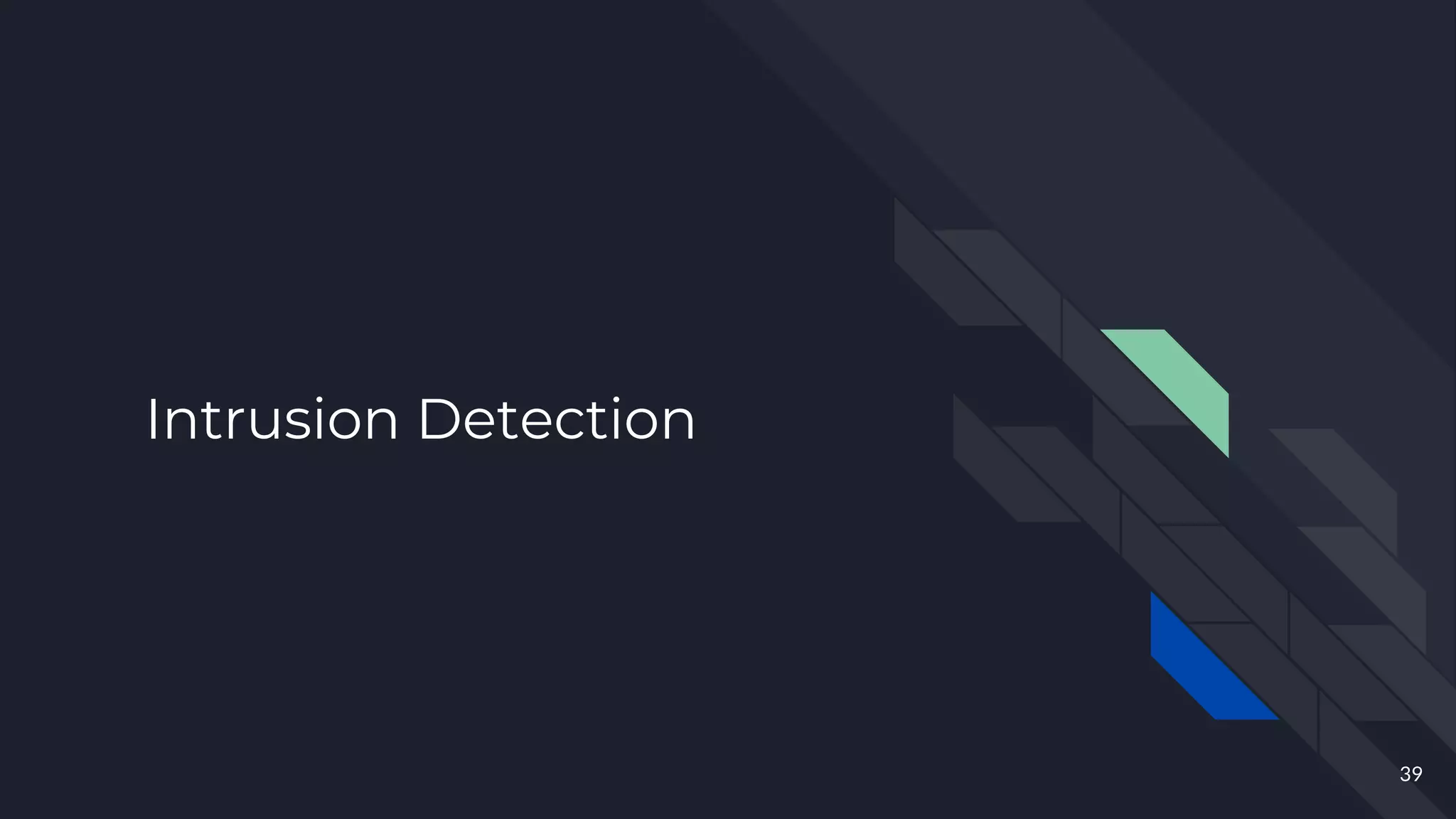 Intrusion Detection
39
 