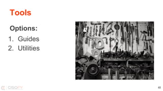 Tools
Options:
1. Guides
2. Utilities
48
 