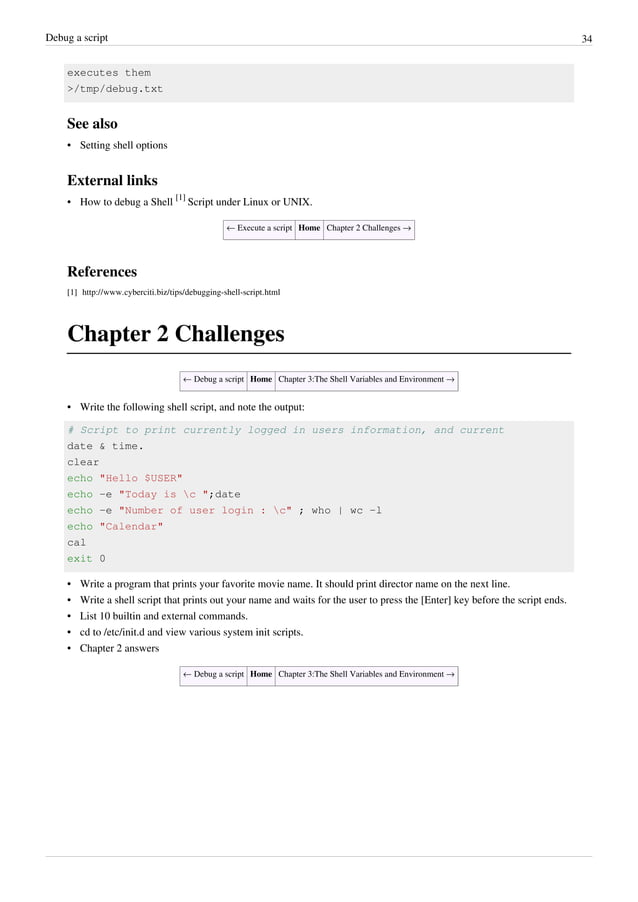Linux shell scripting_v2 | PDF