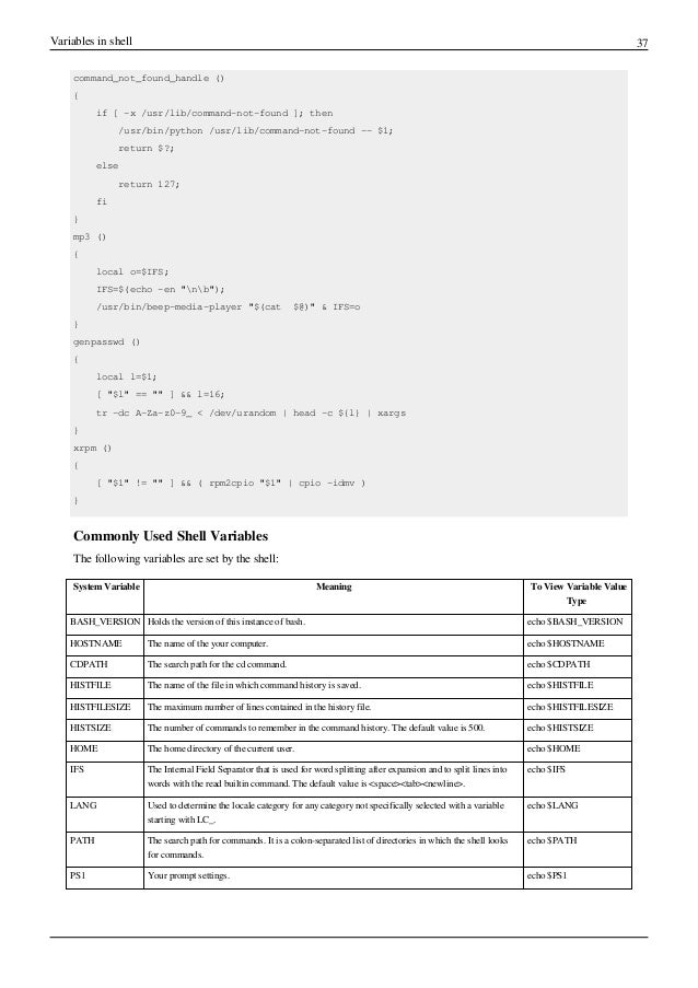 $1 in meaning bash shell scripting Linux v2