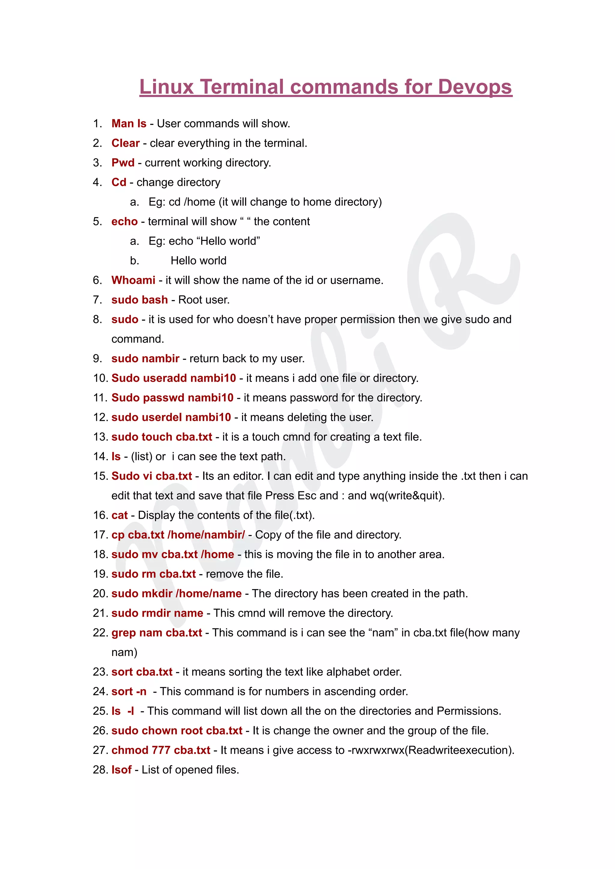 Linux Terminal commands for Devops.pdf