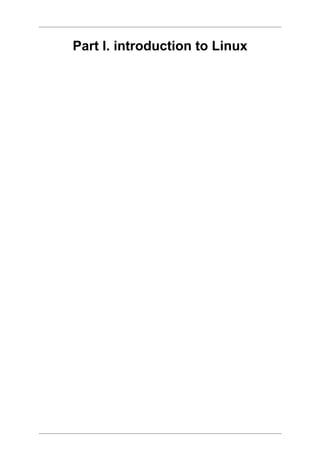 Part I. introduction to Linux
 