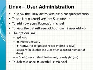 UNIX/Linux training | PPTX