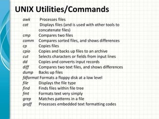 Data Unix UNIX/Linux training | PPTX