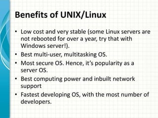 Unix Training UNIX/Linux training | PPTX