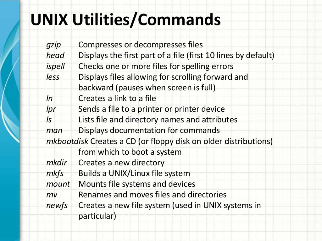 UNIX/Linux training