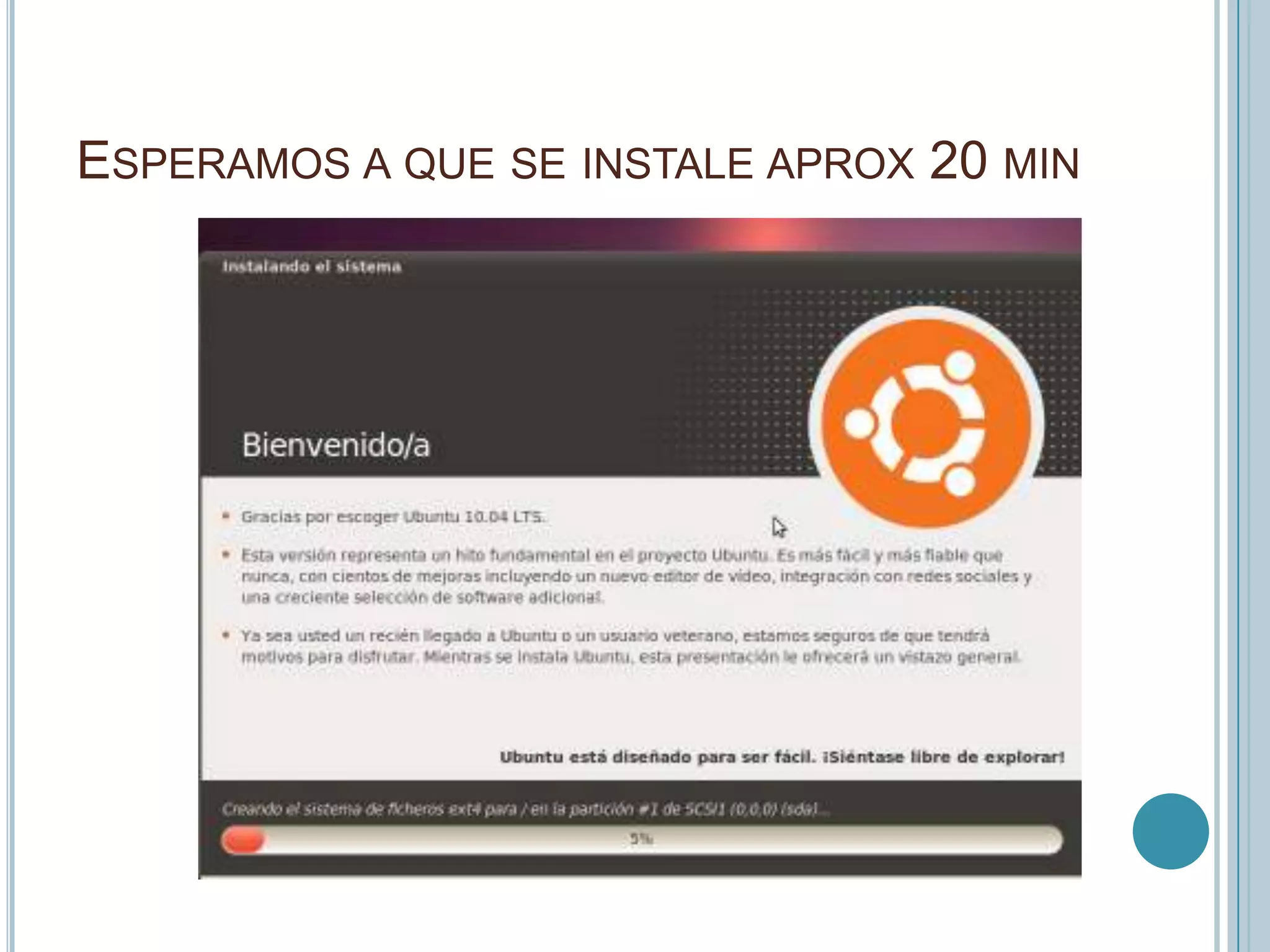 Cuando termine nos pide reiniciar 