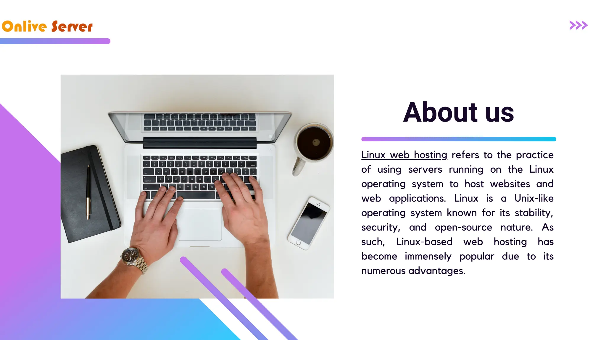 About us Linux web hosting refers to the practice of using servers running on the Linux operating system to host websites and web applications. Linux is a Unix-like operating system known for its stability, security, and open-source nature. As such, Linux-based web hosting has become immensely popular due to its numerous advantages. 