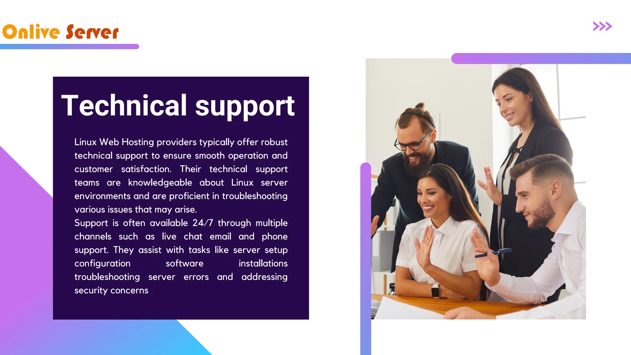 Technical support Linux Web Hosting providers typically offer robust technical support to ensure smooth operation and customer satisfaction. Their technical support teams are knowledgeable about Linux server environments and are proficient in troubleshooting various issues that may arise. Support is often available 24/7 through multiple channels such as live chat email and phone support. They assist with tasks like server setup configuration software installations troubleshooting server errors and addressing security concerns 