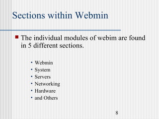 Linux webmin | PPT