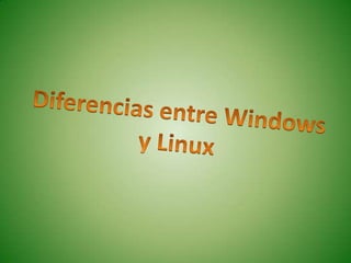 Linux vs. windows