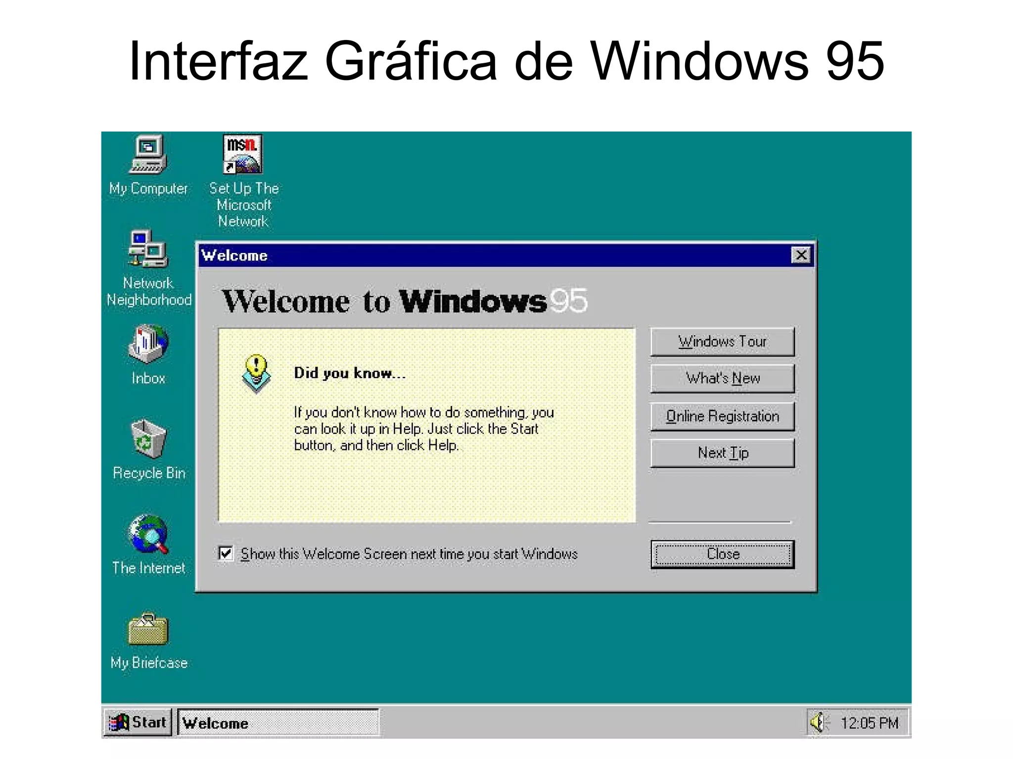 Interfaz Gráfica de Windows 95 