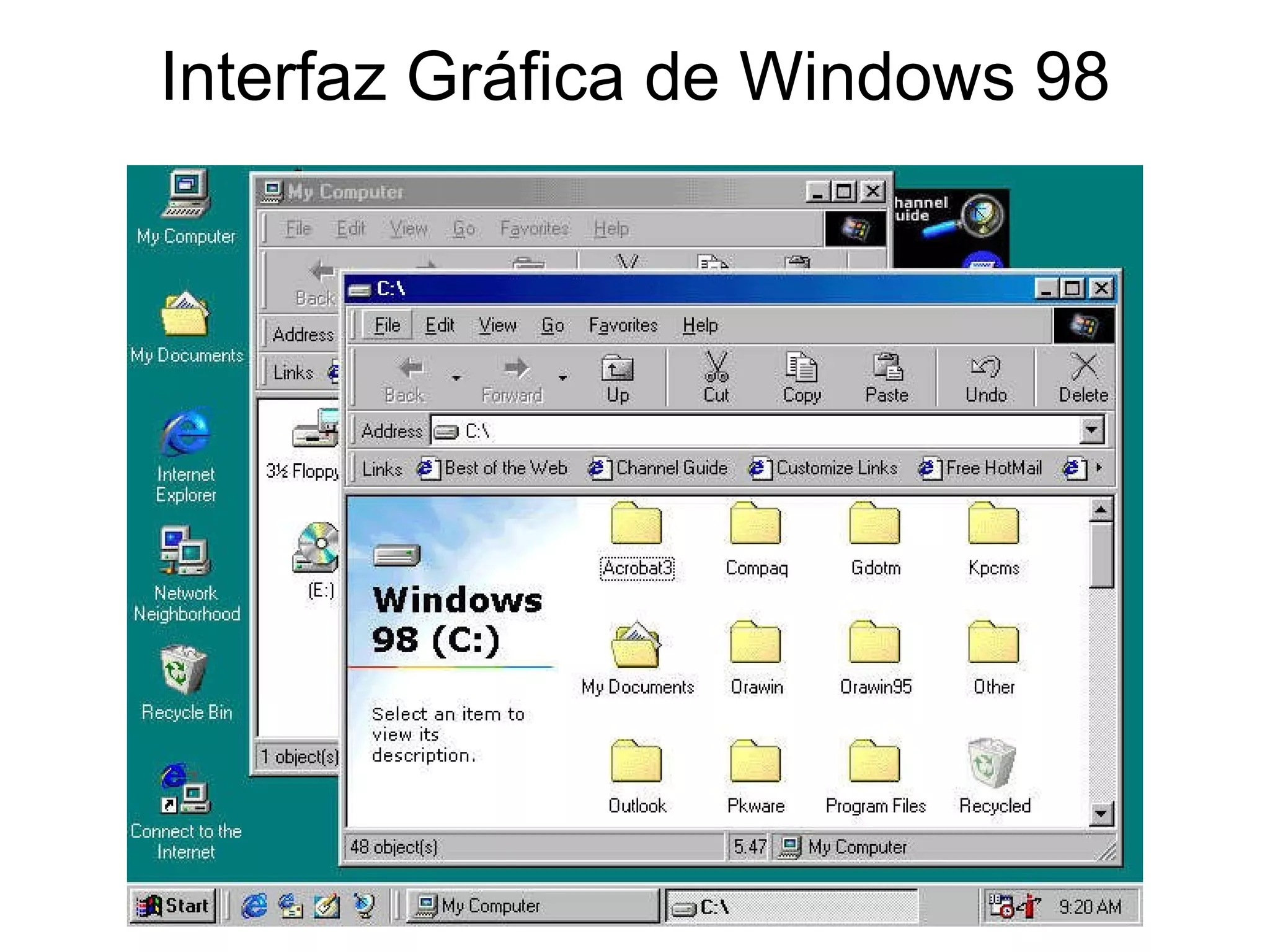 Interfaz Gráfica de Windows 98 