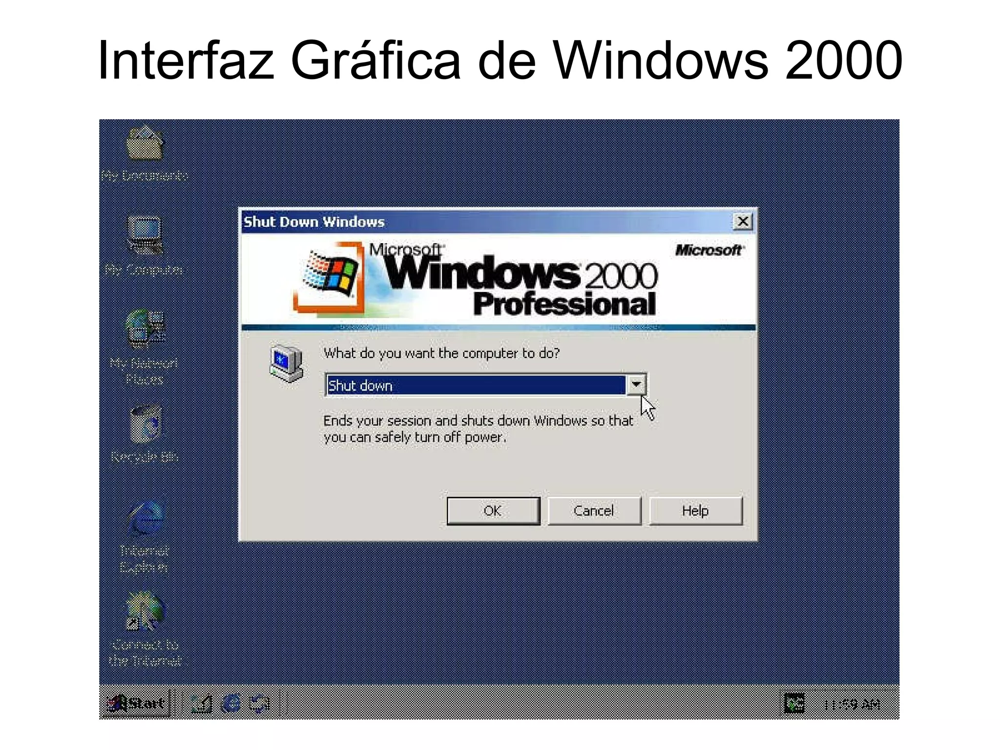 Interfaz Gráfica de Windows 2000 